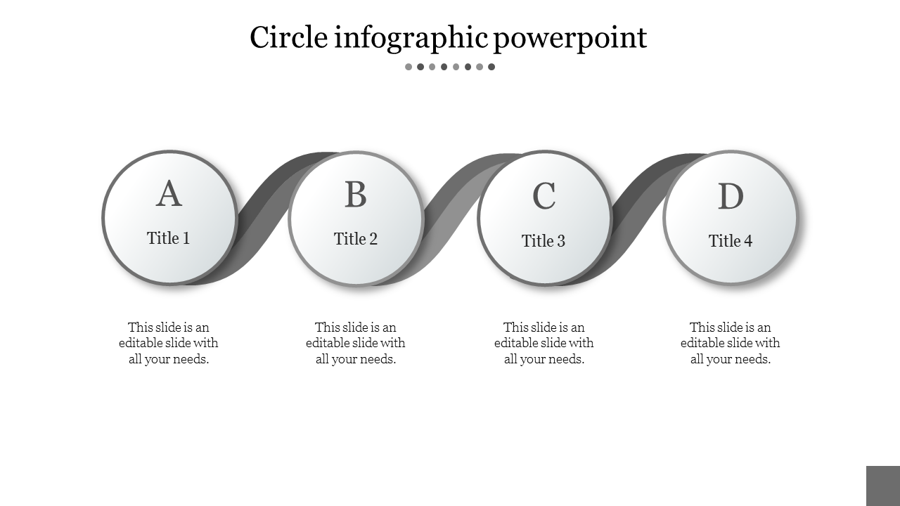 Free - Magnificent Circle Infographic PowerPoint with Four Nodes